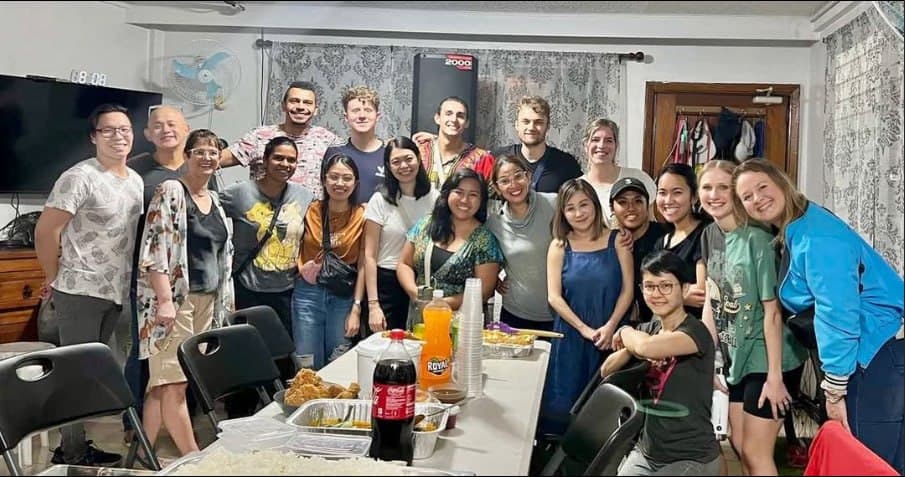 Myles Tan hosting a dinner with Bethel School of Supernatural Ministry BSSM students 2023